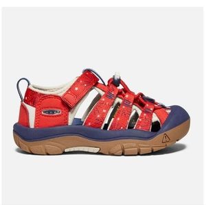Youth Kid's Keen Newport H2 Red Fireworks Waterproof Sandals Shoes Size 12 New